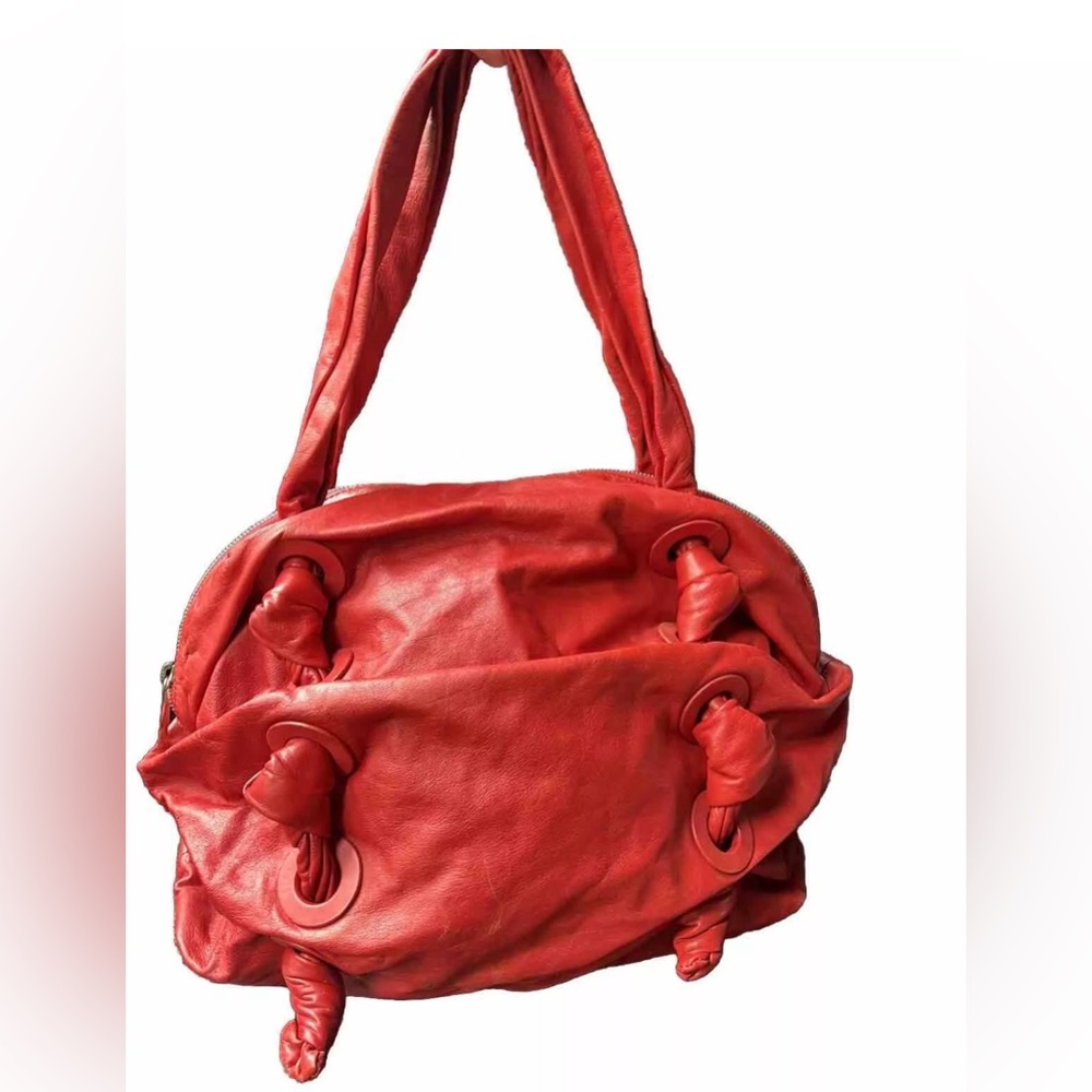 Michael Kors genuine leather purse, Zuma in red, rare find, limited edition!